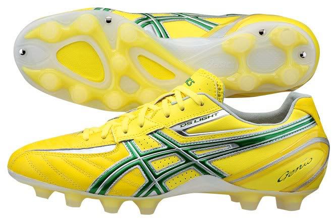 yellow asics boots
