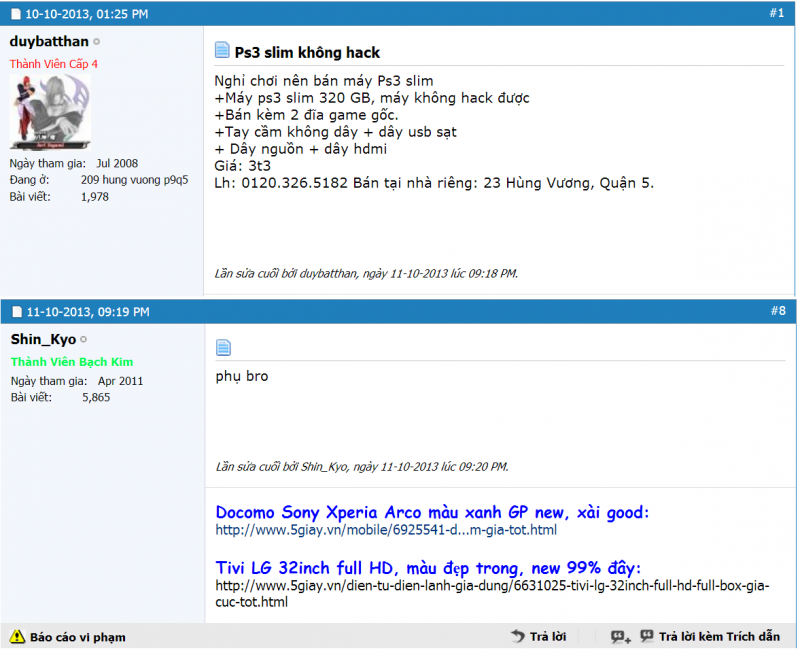 Xin mod đứng ra phân xử một Thành Viên Bạch Kim không trung thực trong mua bán
