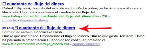 Contenido Flash indexado por Google