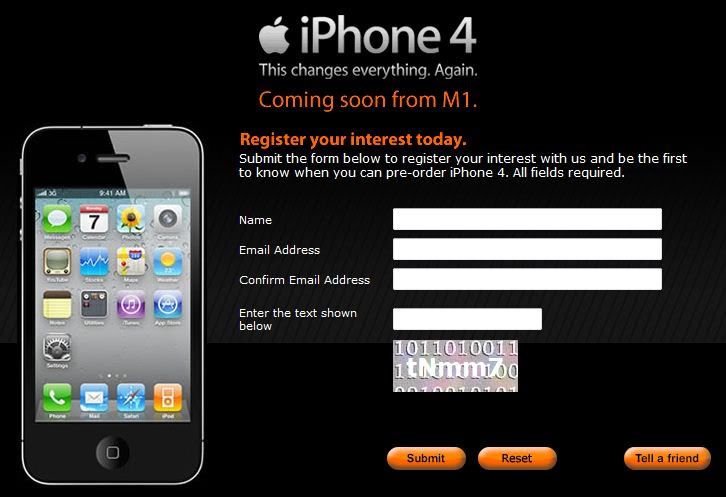 applei.ph |:.. - iPhone 4 Registration of Interest - M1 Singapore ...