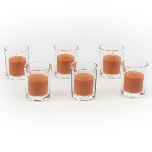 Orange Unscented Votive Candles
