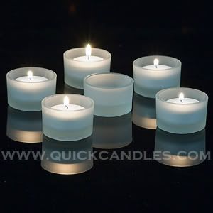Frosted Tealight Holders