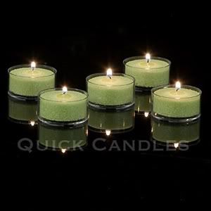 Green Vanilla Lime Clear Cup Tealight Candles
