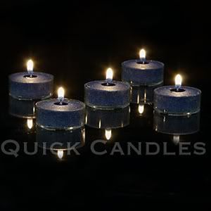 Navy Blueberry Clear Cup Tealight Candles