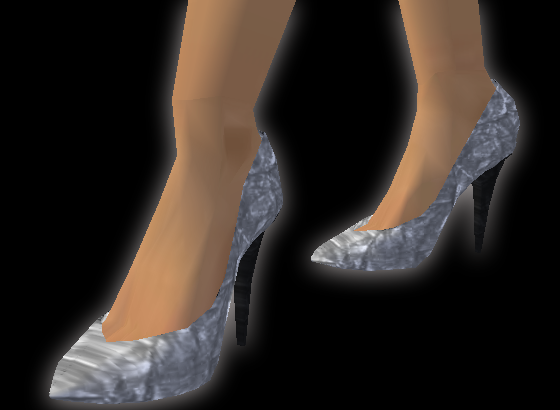 ~S~ Gray Velvet Heels