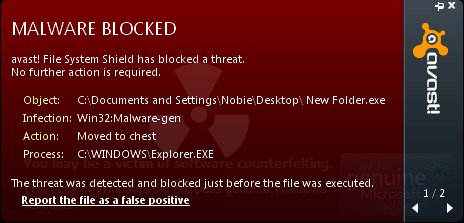 .exe virus detection example