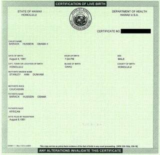 Obama's Birth Certificate