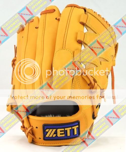 ZETT Baseball Gloves Yellow 12 { Kip } RHT  