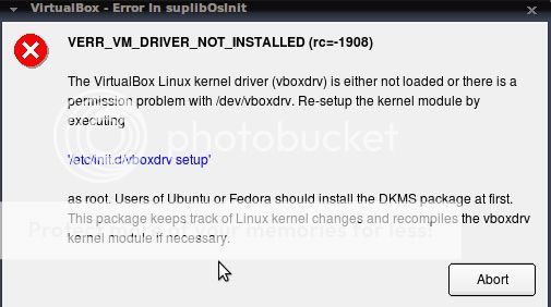 linux virtualbox kernel driver not installed